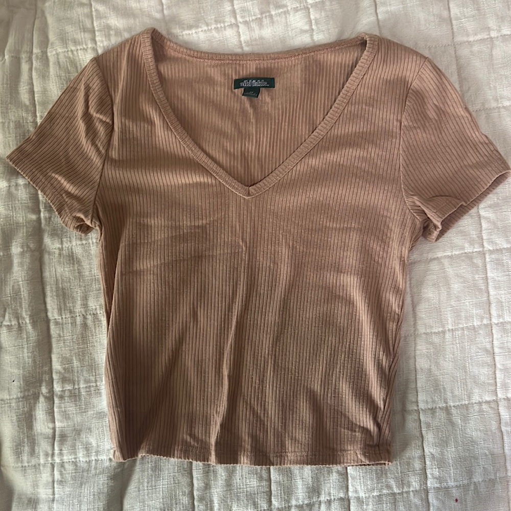 wild fable tan v neck